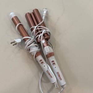 Conair Rose Gold Curling Iron and Waver Set